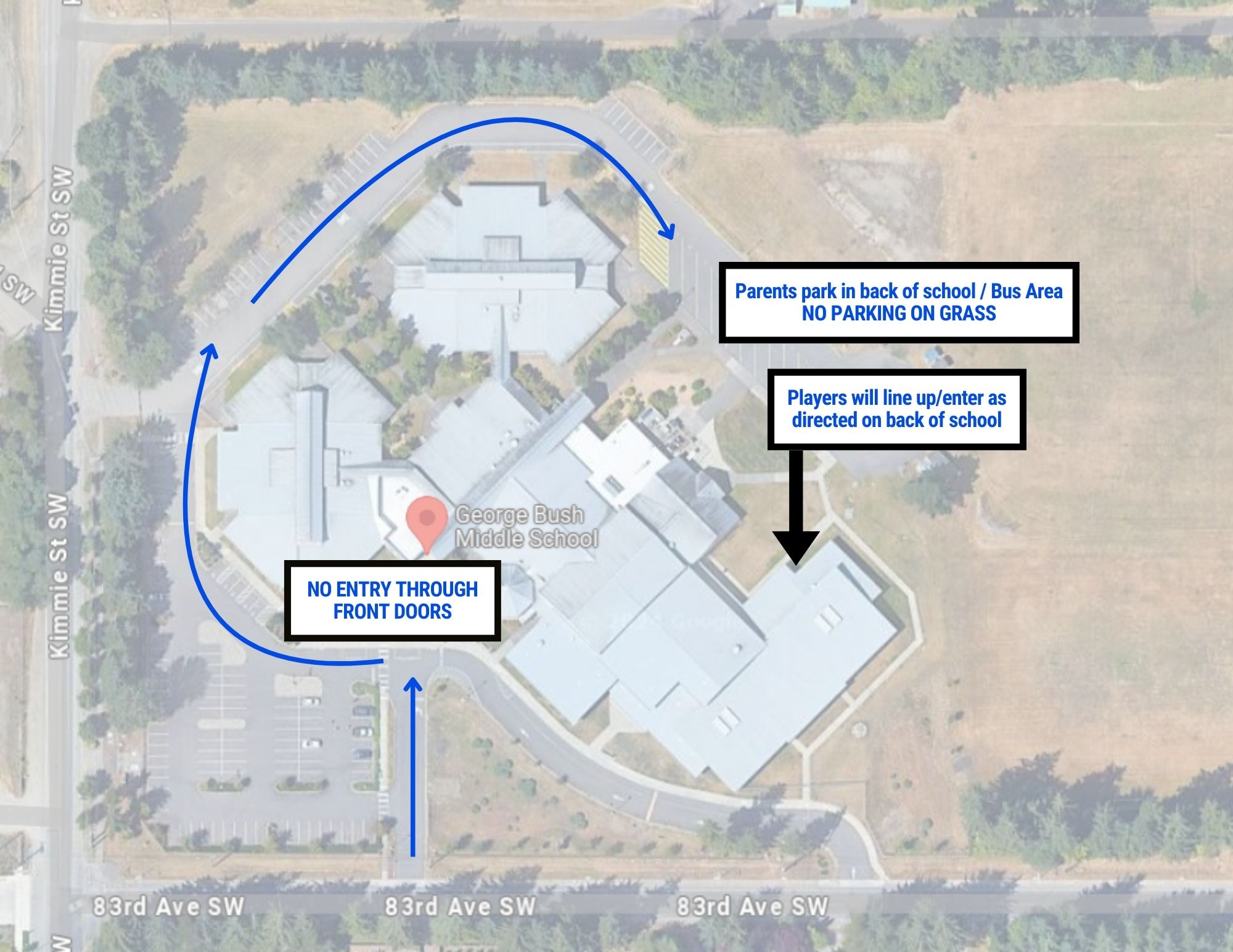 Cook Middle School Map Football - George Bush Middle School